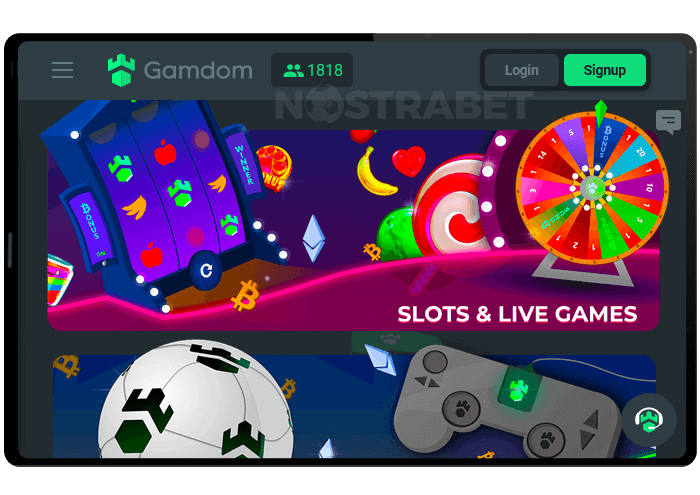 Gamdom Casino Mobile Version Tablet