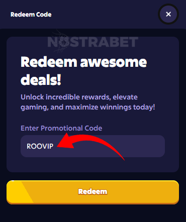 roobet bonus code enter