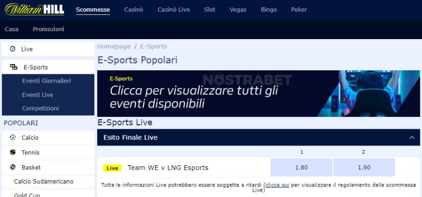 esports william hill
